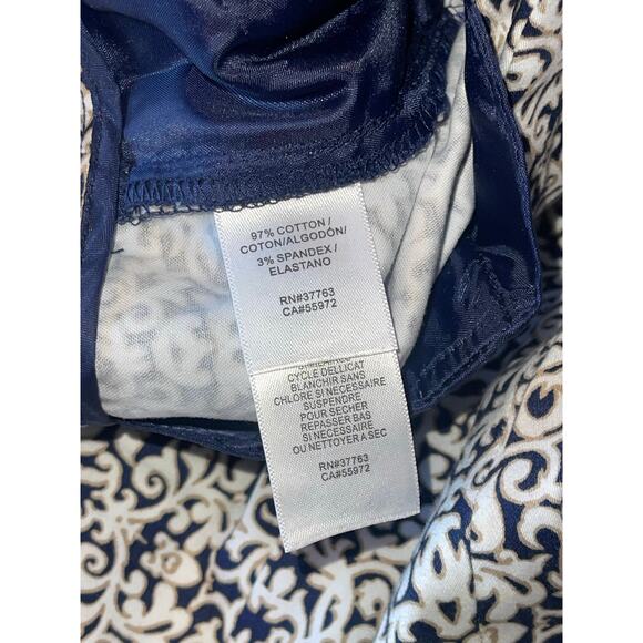 Womens Laundry by Shelli Segal Paisley Geometric Print Cropped Capri Pants 8 - Picture 7 of 8